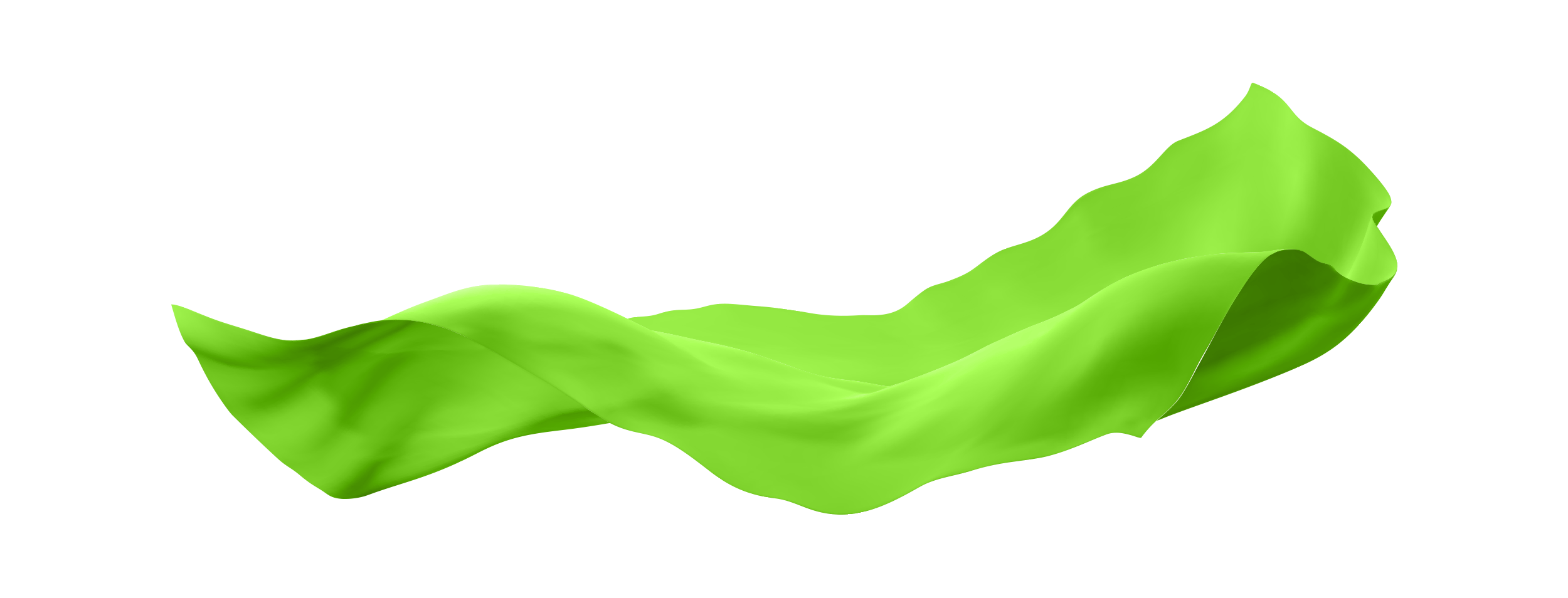 Hellgrünes Farbelement dient als Zierelement